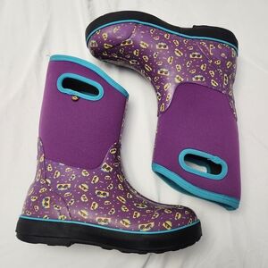 Bogs Kids' Classic II Taco Print Waterproof Winter Boots Size 6 Purple Multi